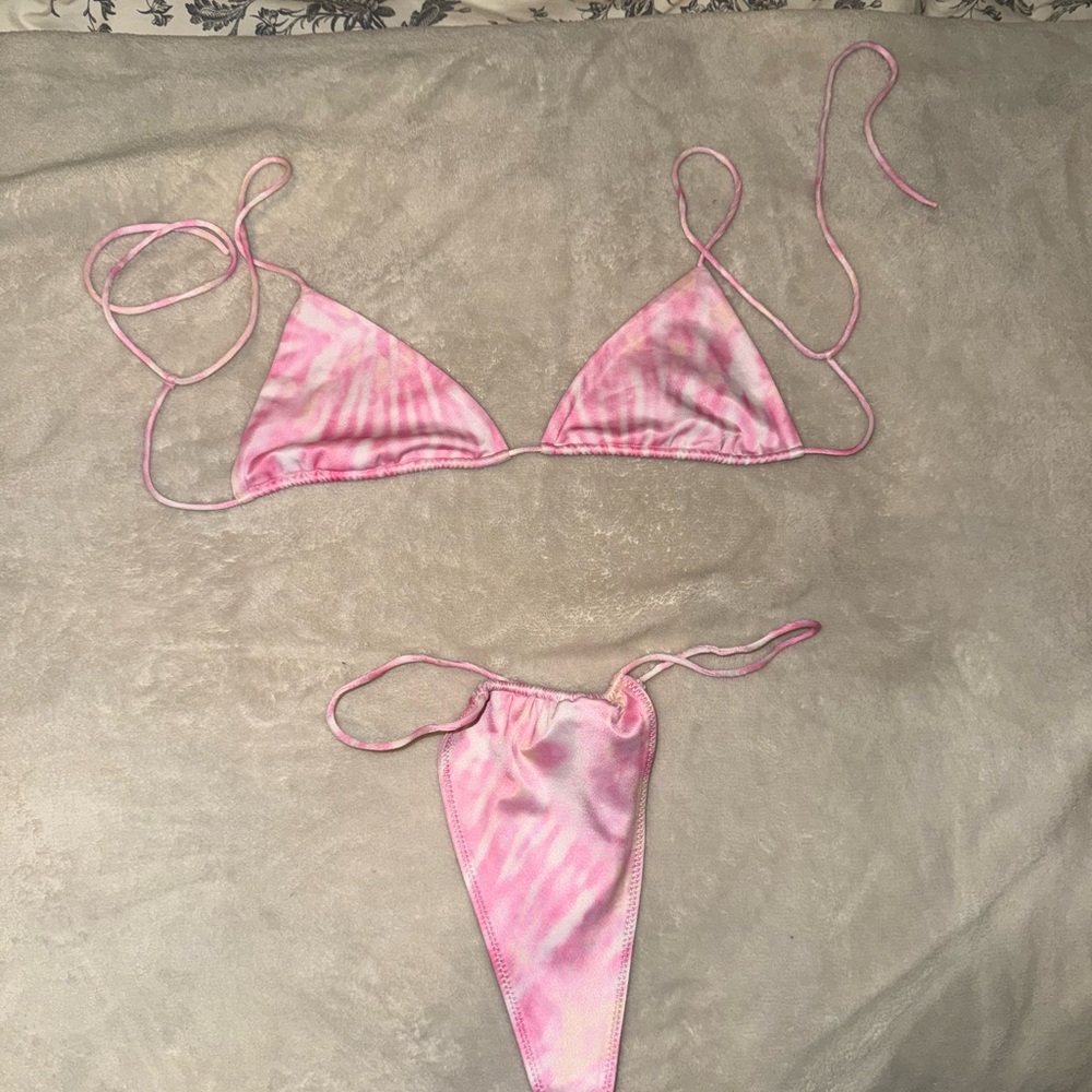 Oh Polly Pink Tie-Dye Bikini
